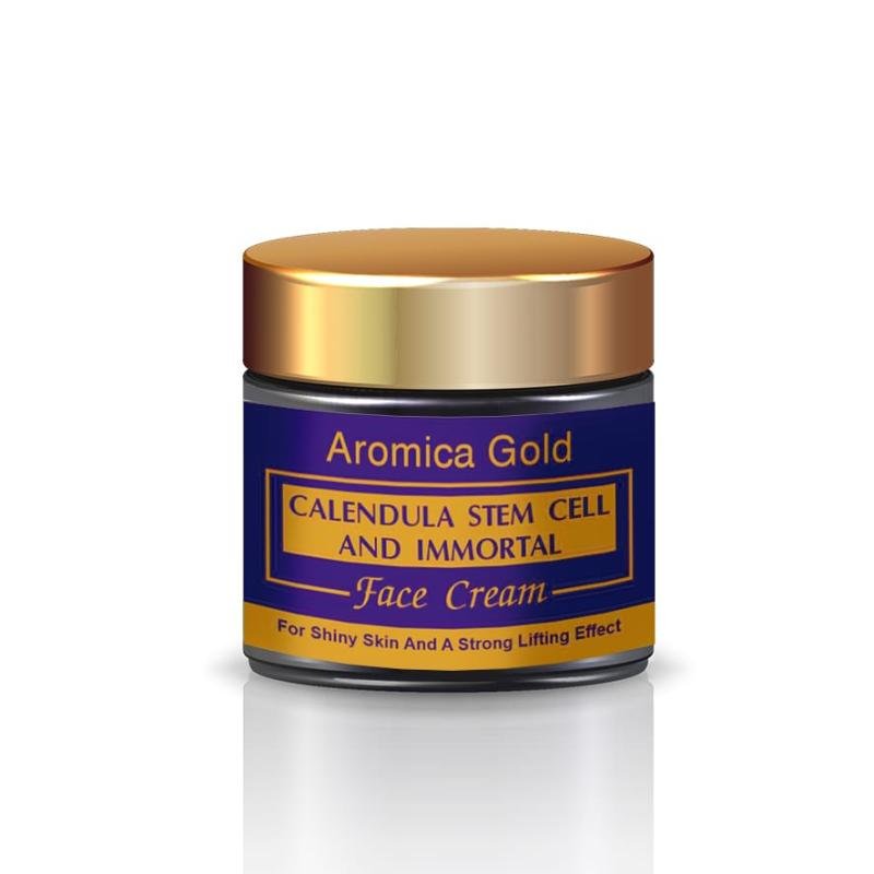 Cremă de față AROMICA GOLD cu gălbenele și celule stem nemuritoare 50 ml.